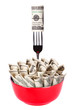 Concept image of food money