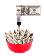 Concept image of food money