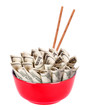 Concept image of food money