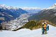 A man in paragliding suit at Alp mountain, Innsbruck, Austria