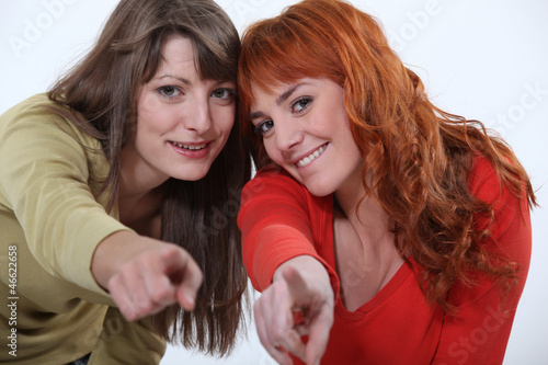 Photo: Friends pointing their fingers Friends pointing their fingers