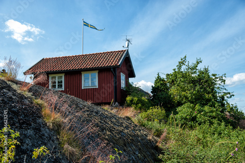 Photo: Typical Swedish summer cottage at Harstena island Typical Swedish summer cottage at Harstena island