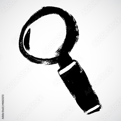 Vector: Find icon grunge hand-drawn in vector Find icon grunge hand-drawn in vector