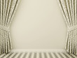 Wall with curtains
