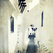 white washed passage