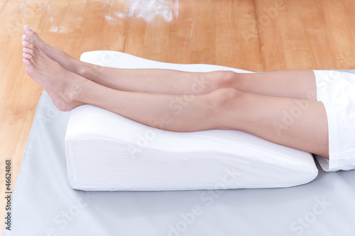 Photo: preventing varicose vein by lay down legs on pillow preventing varicose vein by lay down legs on pillow