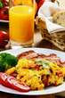 Scrambled eggs with bacon
