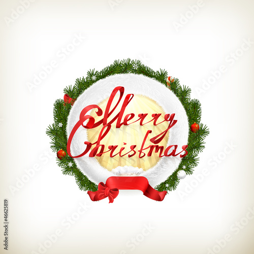Vector: Merry Christmas emblem Merry Christmas emblem