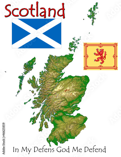Vector: Scotland Europe national emblem map symbol motto Scotland Europe national emblem map symbol motto