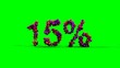 15 percent green screen sale