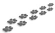 Animal foot prints in 3d viewed in perspective