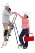 Experienced tradesman meeting his new apprentice