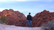 Rugged mountain hike