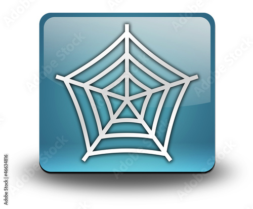 Illustration: Light Blue 3D Effect Icon "Spider Web Symbol" Light Blue 3D Effect Icon "Spider Web Symbol"