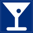 Schild blau - Bar