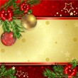 Christmas background with pine branch