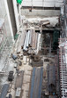 Construction site with concrete steels