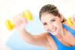 Woman training at the gym