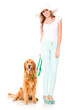 Woman with a cute dog