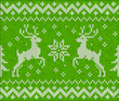 Green "sweater with deer" seamless pattern