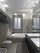 bagno moderno con vasca da bagno