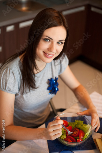 Photo: Eating at home Eating at home