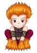 Chibi style illustration of a superhero