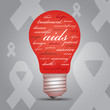 Vector: AIDS awareness lightbulb AIDS awareness lightbulb