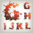 Font, alphabet letters set