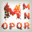 Font, alphabet letters set