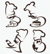 ベクター: cooking symbols, food and chief silhouettes, vector collection点 cooking symbols, food and chief silhouettes, vector collection