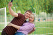 Photo : boy and girl photographed themselves boy and girl photographed themselves
