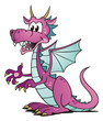 Illustration: Sitting Dragen Violet Sitting Dragen Violet