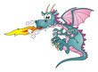Fire Spitting Dragen isolated