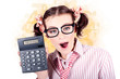 Education Math Tutor Holding Numbers Calculator