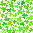 Light green seamless clover pattern on white background