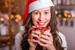 Young Girl preparing for Christmas