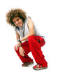 Joven adolescente estilo afro urbano.