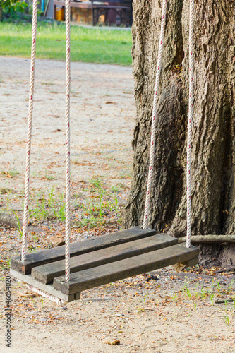 Photo: Wooden swing Wooden swing