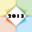 2013 year between color paper stickers