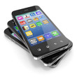 Mobile phones with touchscreen.