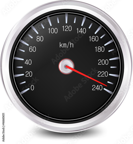 Vector: Automobile Speedometer. Vector Automobile Speedometer. Vector