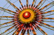 detail of lighted ferris wheel with Hamburg coat of arms