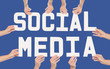 Social Media concept over blue