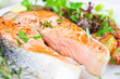 Lachssteak gebraten