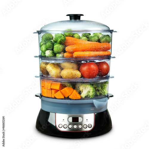 Photo: Healthy food in steam cooker Healthy food in steam cooker