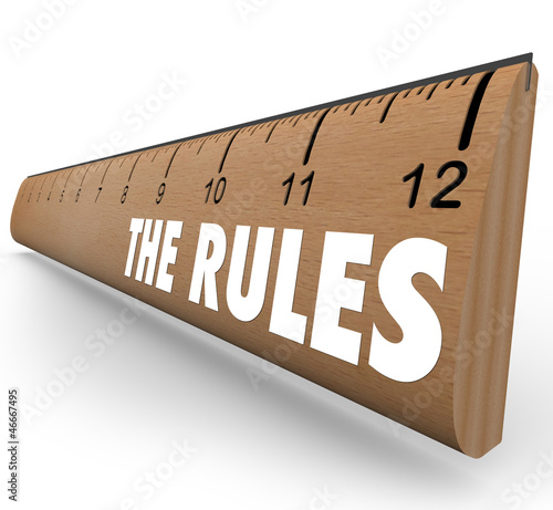 Illustration: The Rules Ruler Guidelines Regulations Laws Limits The Rules Ruler Guidelines Regulations Laws Limits
