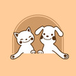 犬と猫と窓