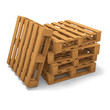 Three pallets stack