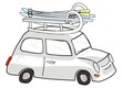 car and sled